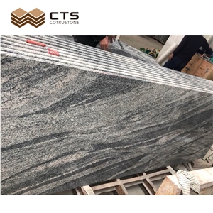 Grey Silver China Juparana Granite Tiles Nice Pattern